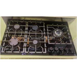 <span class=keywords><strong>Cuisinière</strong></span> à gaz en verre de couleur blanche 4 brûleurs en verre plaque de cuisson à gaz intégrée - Product Image 2