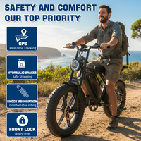 Vélo électrique Ecoride V8 750 W, pneus larges 15 Ah, livraison gratuite, double selle, tout-terrain