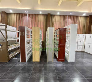 Bán Buôn Phẳng Gói Thép Kệ Sách Tủ Sách Hai Mặt Cuốn Sách Kệ Trường Sử Dụng Thư Viện Đồ Nội Thất - Product Image 5