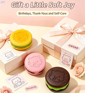 Juguete Blandito de Gato con Relieve de Macaron QY, Juguete Sensorial de Compresión de Ascenso Lento, Alivio del Estrés, Regalo Decorativo para Niños - Product Image 6