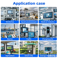 Panel de Control Táctil Personalizado RCOMPT de 24 Pulgadas con Windows, Panel PC Táctil Industrial con Carro para Línea de Producción