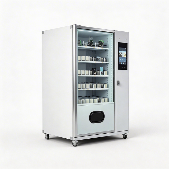 Dual Zone Refrigerated Vending Machine Arcade Equipment Touchscreen Prize Point Redemption Machine