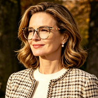 Lbashades 8031 Montures de lunettes rétro tendance, personnalisables avec logo, en acétate fait main, verres anti-lumière bleue, montures de créateur