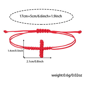 Handmade Woven Cross <b>Bracelet</b> Set Adjustable Wax Thread Jewelry Unisex Fashion <b>String</b> <b>Bracelets</b> Yiwu Origin - Product Image 4