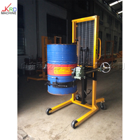 Chariot de manutention de fûts portable de 400 kg, chariot hydraulique manuel pour déplacer les fûts d'huile, chariot élévateur avec balance