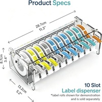 Distributeur d'étiquettes pour seringues vétérinaires et organisateur d'étiquettes injectables et pharmaceutiques pour comptoir, destiné aux cliniques vétérinaires, aux soins intensifs, à la chirurgie et à l'anesthésie