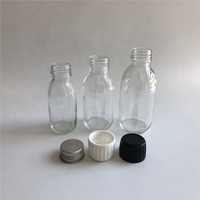 Bouteille en verre pour médicaments Alpha White Flint Clear Syrup Sirop 60 ml 100 ml 125 ml 150 ml 28 mm