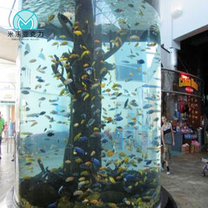 الساخن بيع المصممة حديثا مينجيانغ كبير واضح الزجاج أسطواني حوض للأسماك من الأكريليك الحوض - Product Image 2