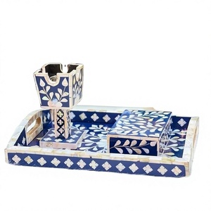 Juego de Porta Incienso Ecológico Hecho a Mano con Aroma Árabe para el Hogar, con Incrustaciones de Madreperla, Estrella de Anís Religiosa, Aura Majestuosa, para Eid - Product Image 1