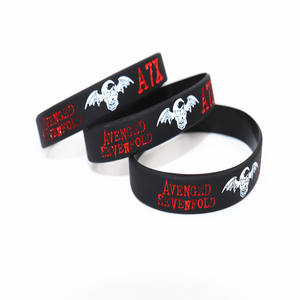 Pulseras de silicona inspiradas en Guns <span class=keywords><strong>N</strong></span>' <span class=keywords><strong>Roses</strong></span>, desata tu interior Rocker, logotipos icónicos, pulsera rellena de color grabado para promociones - Product Image 4