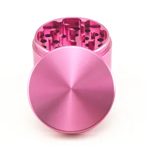 Vagrinders venta al por mayor de accesorios para fumar portátil Industrial rosa de aleación de aluminio de Herb Grinder máquina
