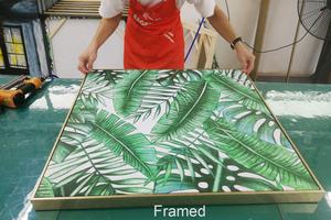 Vente en gros de peintures de paysage, image personnalisée à 5 panneaux, soleil éclaté à travers la forêt sur la route chez Itasca, impressions sur toile d'art mural - Product Image 5