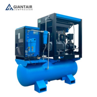 Compresseur d'air rotatif à vis GIANTAIR 7.5KW 11KW 15KW 18.5 à économie d'énergie PM VSD 4 en 1 pour sablage