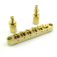 Jembatan Roller senar 6 warna emas, Set jembatan gitar listrik e-o-matic untuk LP, GB, SG