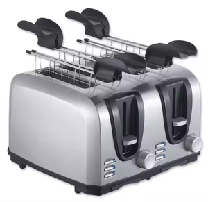 <span class=keywords><strong>Grille</strong></span>-<span class=keywords><strong>pain</strong></span> électrique Antronic 4 tranches <span class=keywords><strong>en</strong></span> acier inoxydable avec fonction pop-up automatique pour usage domestique et hôtelier - Product Image 3