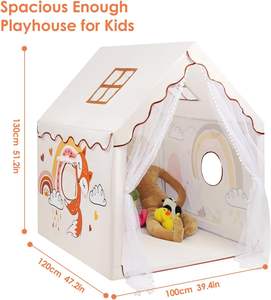 Tente pour enfants amusante et conviviale, motif d'animaux, tente de jeu pour tout-petits, pour garçons et filles - Product Image 6