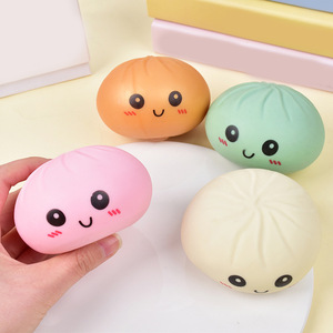 2026 <b>squeeze</b> toys Squishy Dumpling Squishy Bun Toys Steamed Smile Face Bao Dumplings Bun Stress Food Toys With Steamer Kit - Product Image 3
