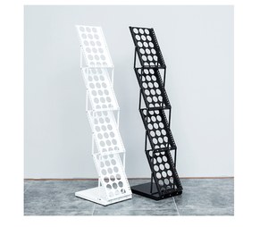 Hiện đại thân thiện với môi PVC có thể gập lại <span class=keywords><strong>A4</strong></span> <span class=keywords><strong>Brochure</strong></span> hiển thị <span class=keywords><strong>Stand</strong></span>-Pocket kim loại Văn Học Danh mục Rack cho bán lẻ showroom sử dụng carton - Product Image 4