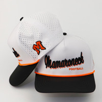 Casquette de golf personnalisée bicolore perforée au laser avec broderie 3D et patch tissé pour équipe sportive