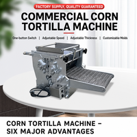 Machine commerciale automatique pour tortillas de maïs, machine à tortillas mexicaines en acier inoxydable, machine à former des coques de tacos, machine à façonner la pâte