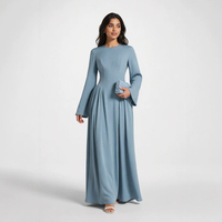 Nouvelle Abaya Islamique 2026 pour Femme, Robe Musulmane Couleur Unie Grande Taille, Robe Longue Modeste et Tendance pour Femme Musulmane