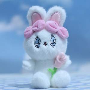 Llavero de conejo de peluche de Animal suave, muñeco de peluche de juguete, conejito de llavero de <span class=keywords><strong>Esther</strong></span>, colgante de bolsa, bolso encantador para niños y niñas, accesorios decorativos - Product Image 2