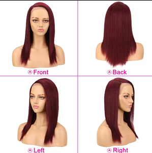 Pelucas Rebecca, pelucas delanteras de encaje rojo burdeos, pelucas rectas de 19 pulgadas con pelo de bebé para mujeres negras, densidad 150%, todos los colores - Product Image 4