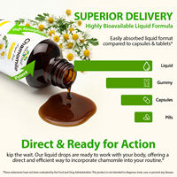 Ekstrak Tanaman SOLOTREE Cairan Bunga Chamomile Tincture Label Pribadi Vegan Suplemen Penenang Tetes Chamomile untuk Wanita Pria