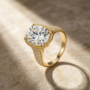 Anillo de Halo de Plata de Ley S925 con Moissanita de Corte Cojín para Mujer, Anillo de Compromiso de Lujo, Regalo Conmemorativo, Anillo de Dedo para Dama - Product Image 4