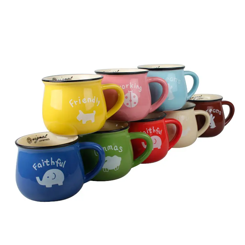 Logo personalizzato stile nordico semplice coppia porcellana tazza da latte sublimazione ceramica tè caffè bere tazza tazza