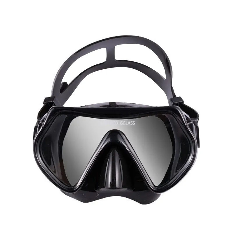 Custom Professional Underwater Snorkeling Mask Tempered Glass Shatterproof Swimming Masks Anti-Glare Scuba Diving Masks