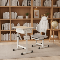 Ensemble de bureaux et chaises réglables en hauteur, design moderne, écologiques, en métal, confortables, pour la pause déjeuner des étudiants, pour la maison et le bureau