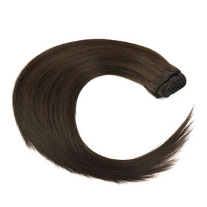 Extensions de cheveux naturels brésiliens Remy à double trame, invisibles et de luxe, cousues à la machine, blondes et noires, vente en gros - Product Image 2