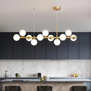 <span class=keywords><strong>Lampadario</strong></span> <span class=keywords><strong>Moderno</strong></span> Nordico a Soffitto Alto per Cucina, Soggiorno, Ingresso, <span class=keywords><strong>Sala</strong></span> da Pranzo, Lampada a Sospensione Moderna con Sfera di Vetro per Illuminazione Interna - Product Image 2
