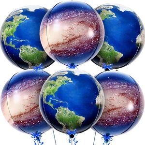 Juego de 6 Globos de Galaxia con Mapa del Mundo 4D de 22 Pulgadas para Decoraciones de Fiesta del Día de la Tierra - Product Image 3