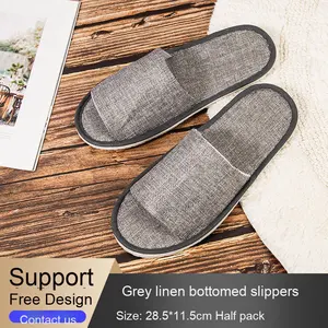 Pantoufles d'hôtel jetables écologiques avec logo: Pantoufles 5 étoiles pour <span class=keywords><strong>spa</strong></span> et chambre à coucher et pédicure en gros pour hommes et femmes - Product Image 5