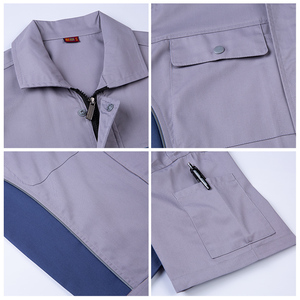 Ropa de trabajo de manga corta caliente <span class=keywords><strong>para</strong></span> hombres y mujeres chaqueta de trabajo de construcción <span class=keywords><strong>pantalones</strong></span> uniformes de ropa industrial personalizados - Product Image 4