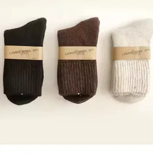Winter Thick Thermal Soft Wool Women Cashmere Cozy Socks Fashion Warm Cashmere Solid Color Socks Women