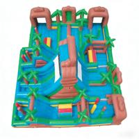 Parcours d'obstacles gonflable commercial pour adultes : Jeux gonflables géants pour aire de jeux, défis et châteaux gonflables