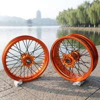 Nouvelles jantes en alliage Supermoto de 17 pouces pour moto EXC 450, avant et arrière, pièces de moto