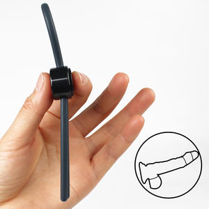 SEKSFUN <span class=keywords><strong>Sexshop</strong></span> Homme Corde de Verrouillage du Pénis Produit pour Adulte Logo Personnalisé Retarder L'éjaculation Anneau de Pénis Réglable en Silicone pour Hommes - Product Image 3