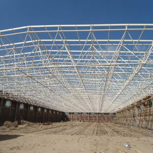 Prefabricated curved metal steel structure roof truss