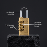 Cadenas en laiton de haute sécurité, bonne qualité, pas cher, anti-coupure, cadenas à combinaison à 4 chiffres de 30 mm