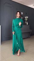 Robe longue islamique ethnique Y72 à manches longues, coupe ajustée, en stock, pour femmes arabes du Moyen-Orient