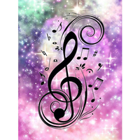 5d diamante pintura nota Musical lienzo arte diamante bordado Kit Diy mosaico completo taladro Naturaleza muerta imagen hogar pared Decoración