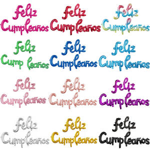 Globo de Aluminio de 16 Pulgadas con Letras en Español en Minúsculas 'Feliz Cumpleaños', Globos de Aluminio Conectados para Decoración de Fiestas de Cumpleaños - Product Image 2