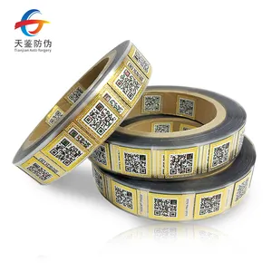 Factory Directly Custom Stickers Logo Packaging Anti-fake Traceability Security QR Code Verification Authenticity 3D Labels