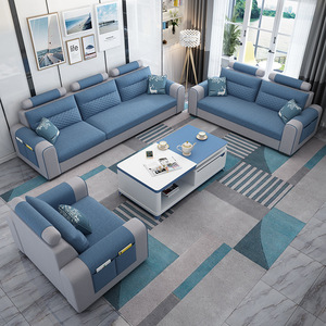 Sofá de Salón Personalizable, Transpirable, de <span class=keywords><strong>Lino</strong></span>, Fácil de Limpiar, Moderno, Minimalista, Compacto, Esquinero, Decoración de Interiores para el Hogar, Juego de Sofás en Forma de L - Product Image 2
