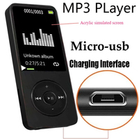 GNLing ZZ-27 64GB BT Mini Tragbarer MP3-Player mit Kopfhörern Ladekabel 1,8-Zoll-Acrylbildschirm USB 2.0 für Musik Hörbücher