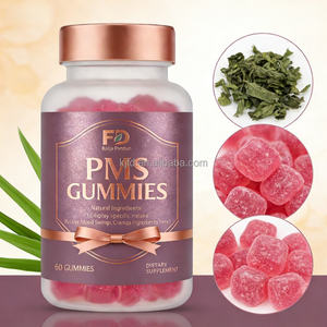Gummies PMS pour femmes, équilibre hormonal naturel, soulagement des sautes d'humeur, des crampes et des ballonnements, 60 unités, saveur fraise - Product Image 6